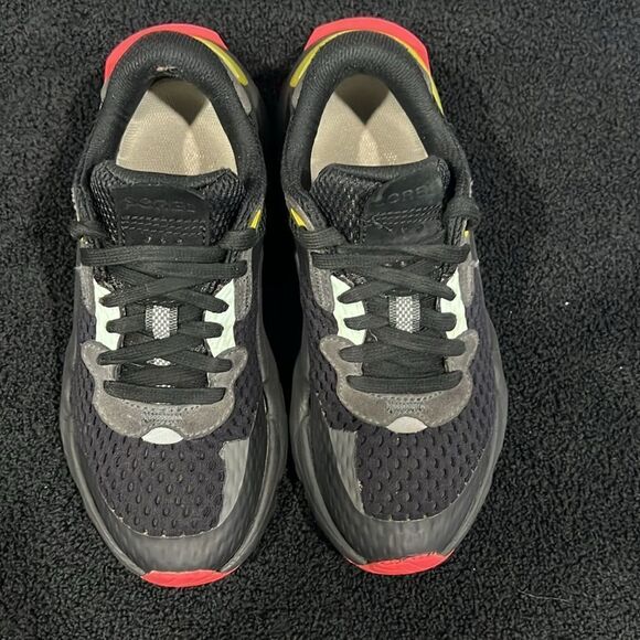 🔥🔥 Sorel Kinetic Rnegd Sneaker Women Size 5 - Black/Pink/Neon - EXCELLENT!!! - Picture 9 of 13